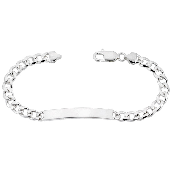 7mm 925 Sterling Silver Men's Women's Cuban Link ID Bracelet 7 8 9 Free  Laser Engraving