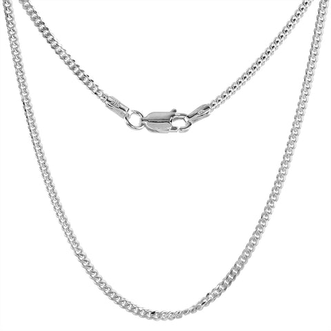 925 Sterling Silver men's women's handmade miami cuban link chain 2mm-8mm choice of length