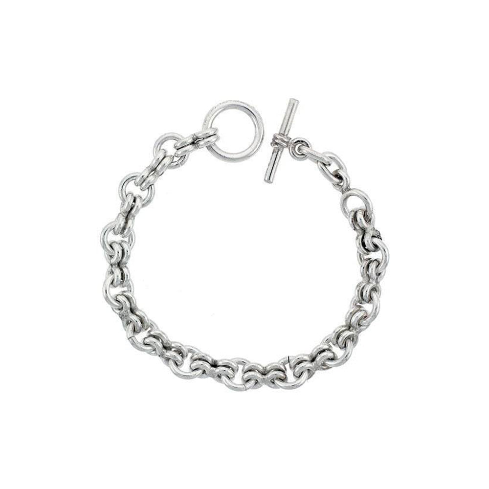Men's Women's Solid Handmade link bracelet 925 Sterling silver 5mm 8" 8.5" 9"