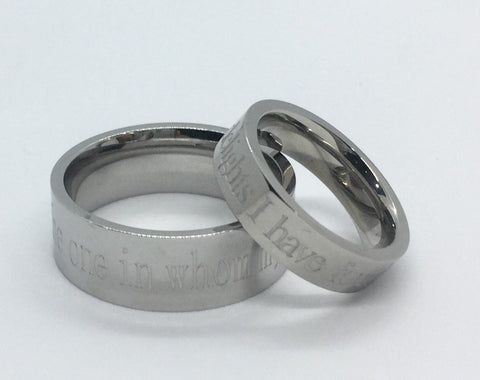 Wedding band set men's women's Stainless Steel  5&8mm size 5-15