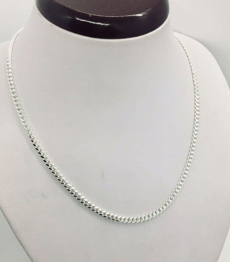 Men's 3.5MM Sterling Silver 925 Italian Curb Chain Necklace 16 18