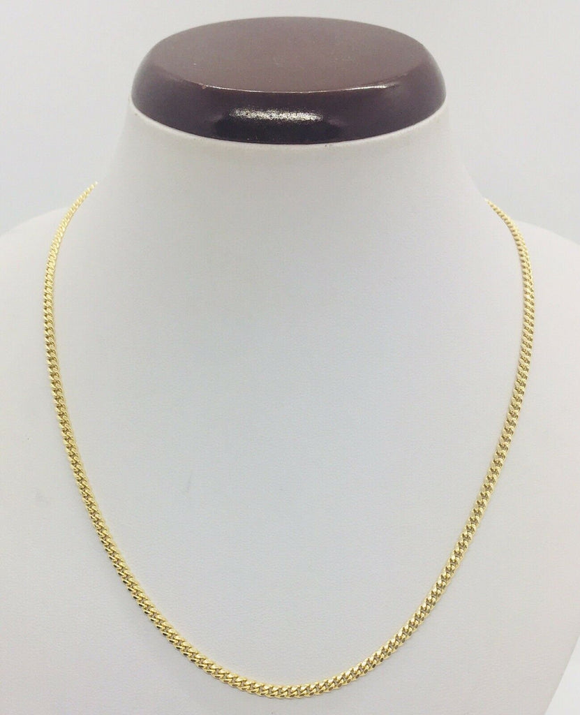 Men's Women's Chain Miami Cuban link Necklace 2.5mm 20" to 26" Solid 14k Gold