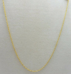 14K Yellow Gold 2.45mm Twisted Singapore Chain Necklace (16-24 Inches) By Midas
