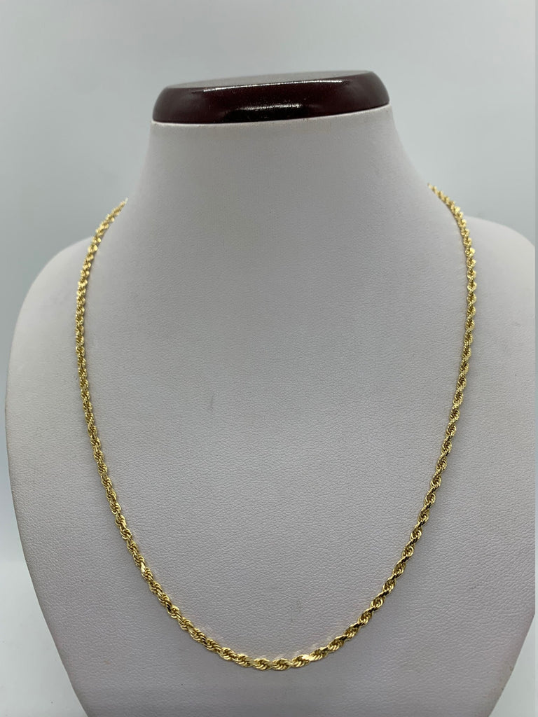2mm diamond cut rope chain Clearance