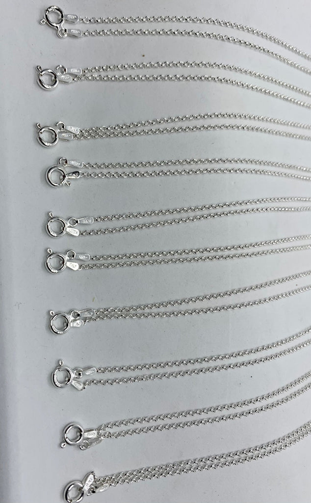 Wholesale listing (10 quantity) 925 Sterling Silver 1.5mm Rolo Link Women chains 20"