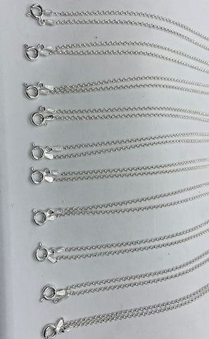 Wholesale listing (10 quantity) 925 Sterling Silver 1.5mm Rolo Link Women chains 20