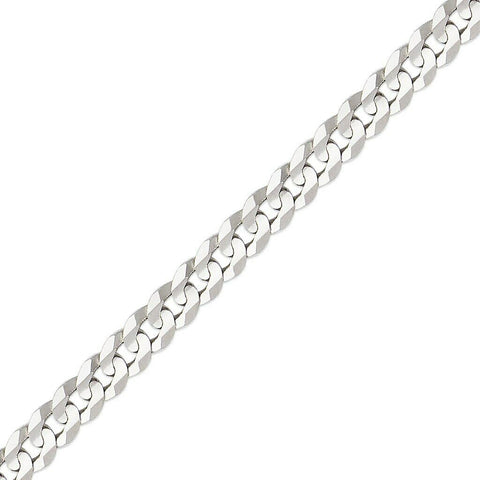 14K Solid White Gold 5mm Curb/Cuban Link Chain Necklace Women's/ Men's Size 20