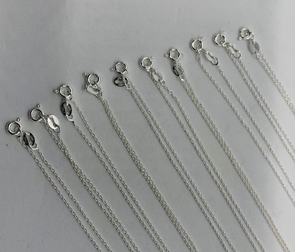 Wholesale listing (10 quantity) 925 Sterling Silver .50mm Fine Rolo Link Chain Women  20"