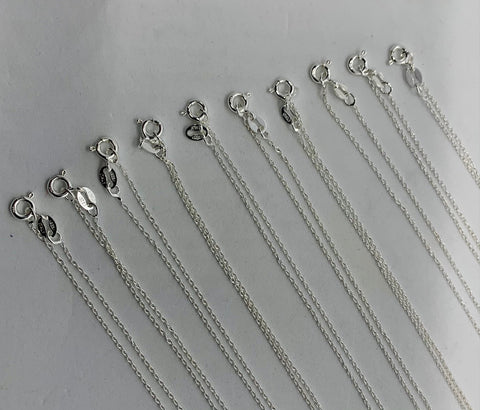 Wholesale listing (10 quantity) 925 Sterling Silver .50mm Fine Rolo Link Chain Women  18