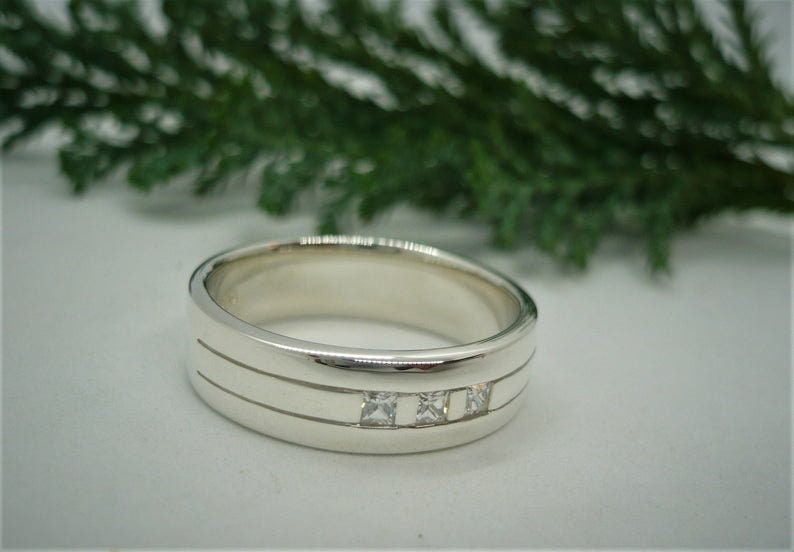 Silver band ring with stamped word, personalized, 2mm, 3mm or 4mm wide –  natalkapavlysh