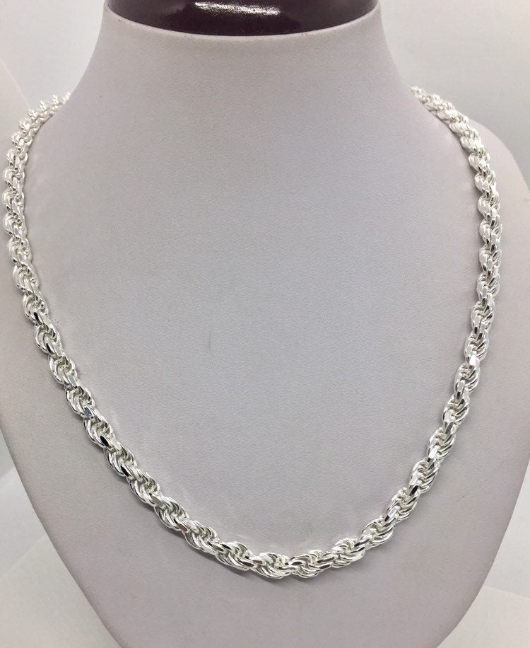 925 Sterling Silver Rope Chain Necklace Italy 1.2mm 1.5mm 2.00mm 2.5mm  2.7mm 3.20mm 3.6mm 4.5mm 5.7mm, Lobster Clasp, New, Gift, Men, Woman - Etsy