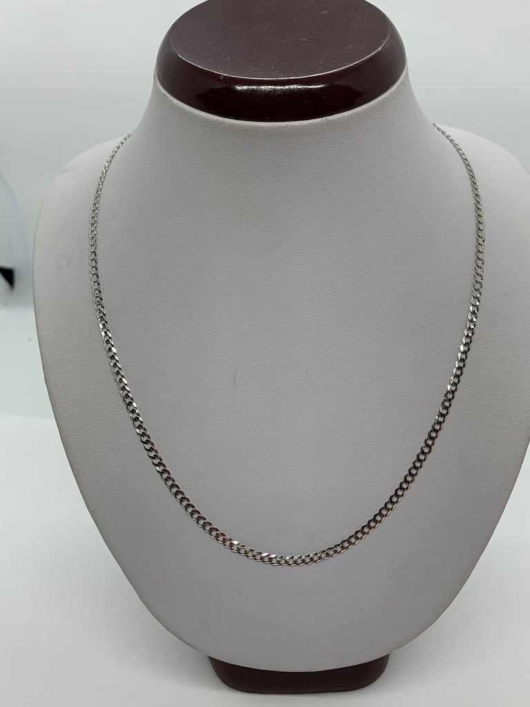 Men's Solid Cuban Link 26 Chain Necklace in Sterling Silver - Silver