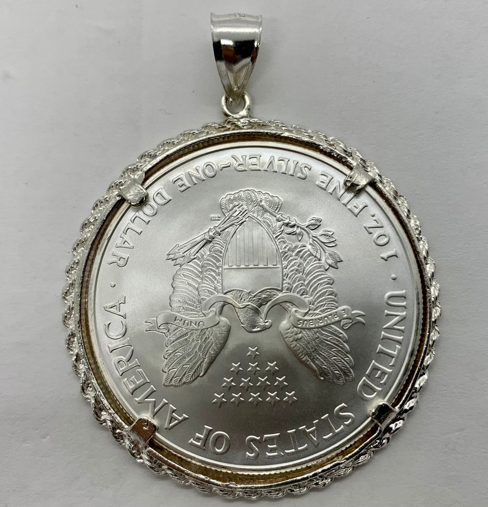 Coin Bezel 1oz Silver Sterling Silver Silver Eagle Bezel 41 Mm