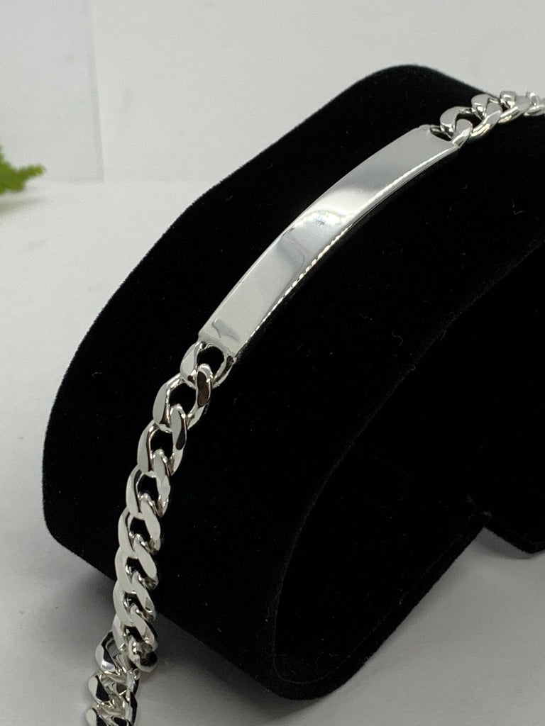 925 Sterling Silver 5mm Cuban Link Chain Bracelet – Men Women – Lobster Clasp – Multiple Lengths