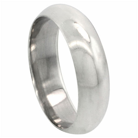 Silver 6mm men's women's band ring engagement ring wedding ring promise ring free engraving 5-13